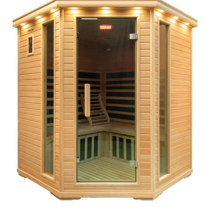 The Zenith 5-Person Corner Infrared Sauna